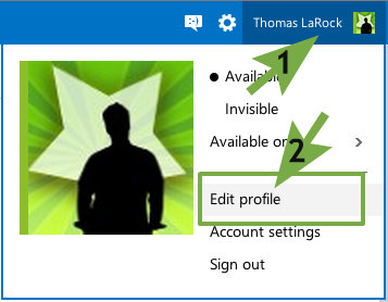 Viewing your Outlook.com aliases, editing your profile