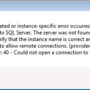 SQL Server Connectivity