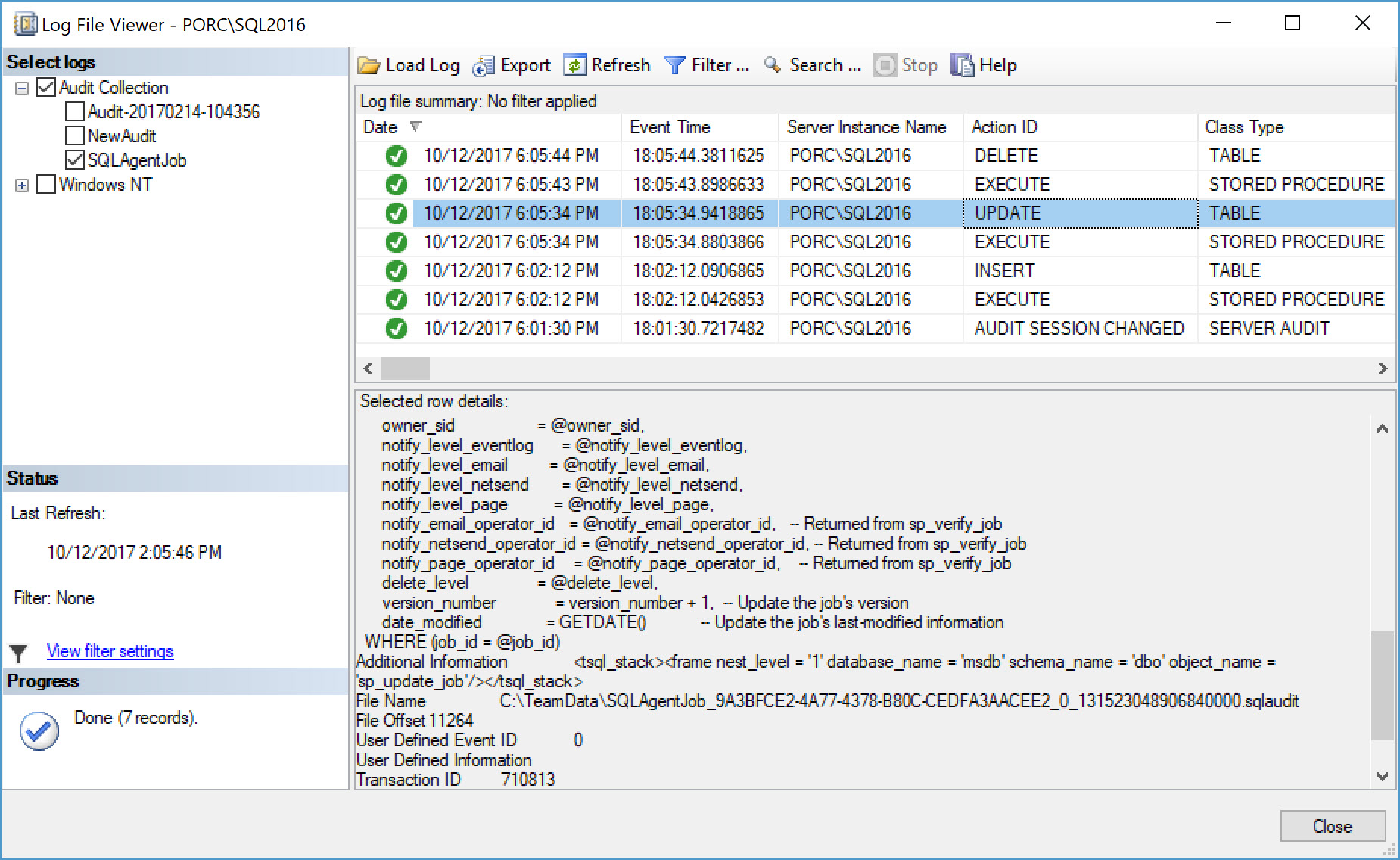 use osquery to check audit logging policy