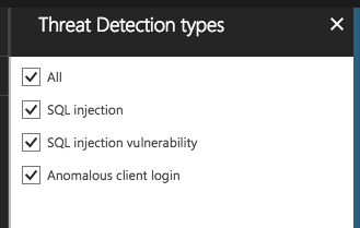 Azure Threat Detection Types