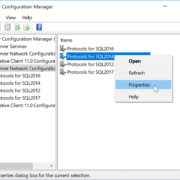 how to hide instance of SQL Server properties