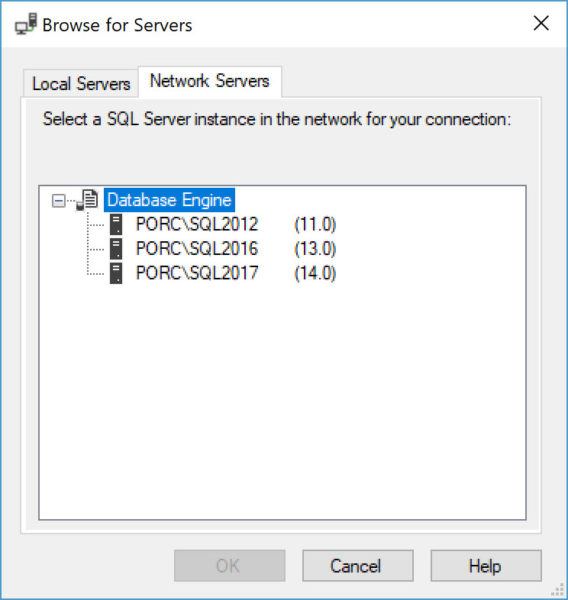 how to hide instance of SQL Server success