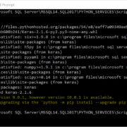 Python SQL Server install Keras package